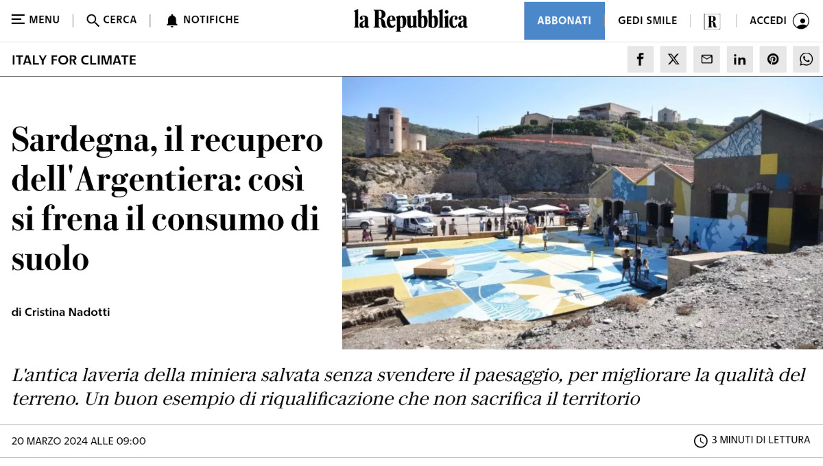 Sardegna, il recupero dell'Argentiera: così si frena il consumo di suolo