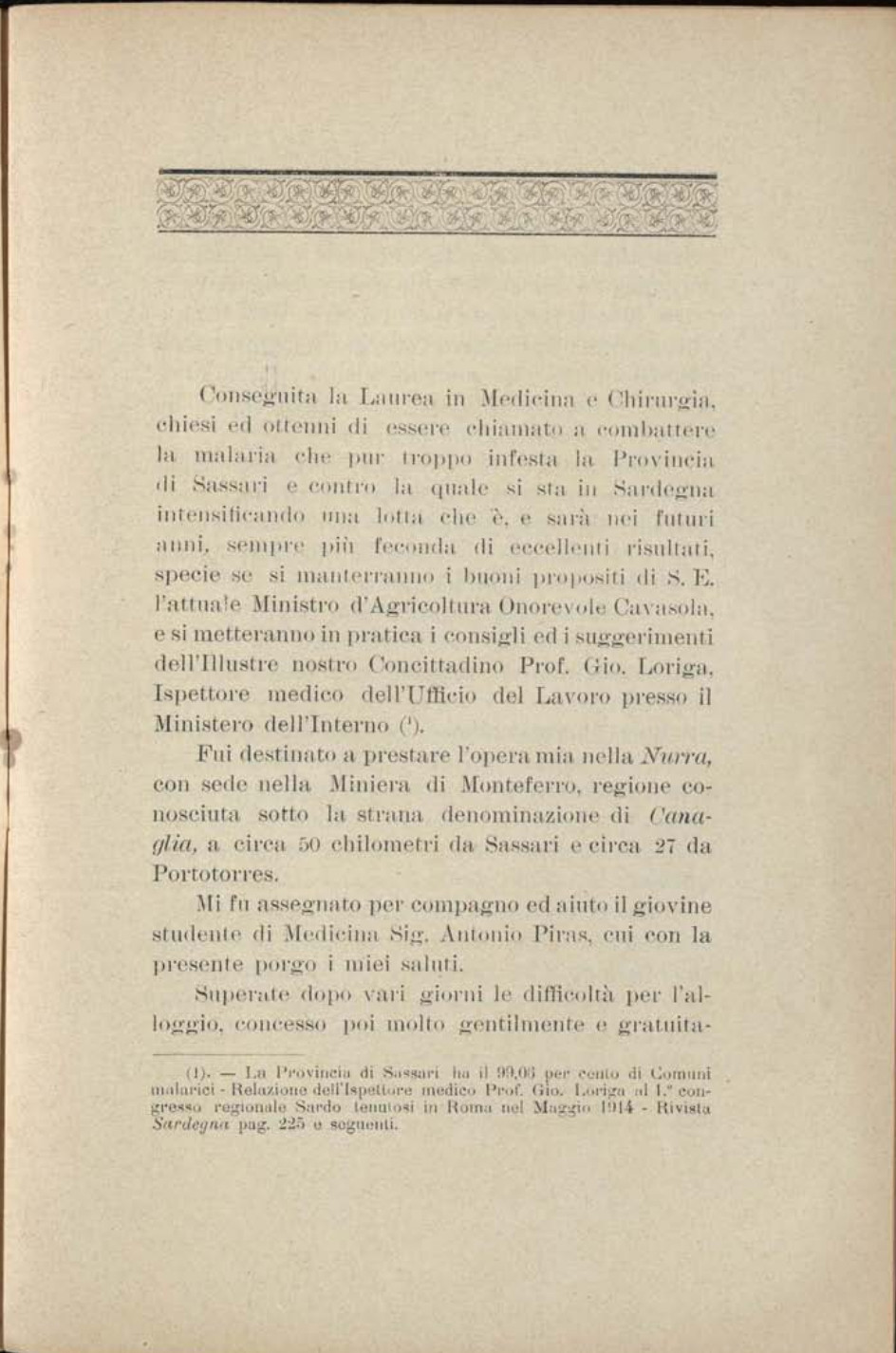 Piero Sechi - Due mesi nella Nurra 1914