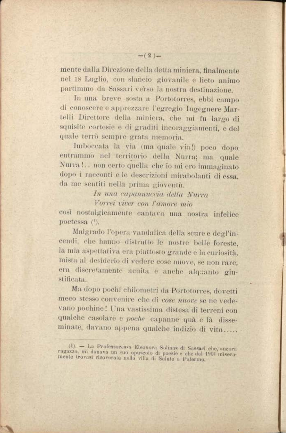 Piero Sechi - Due mesi nella Nurra 1914