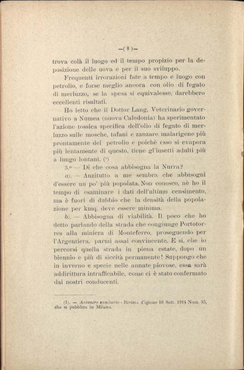 Piero Sechi - Due mesi nella Nurra 1914